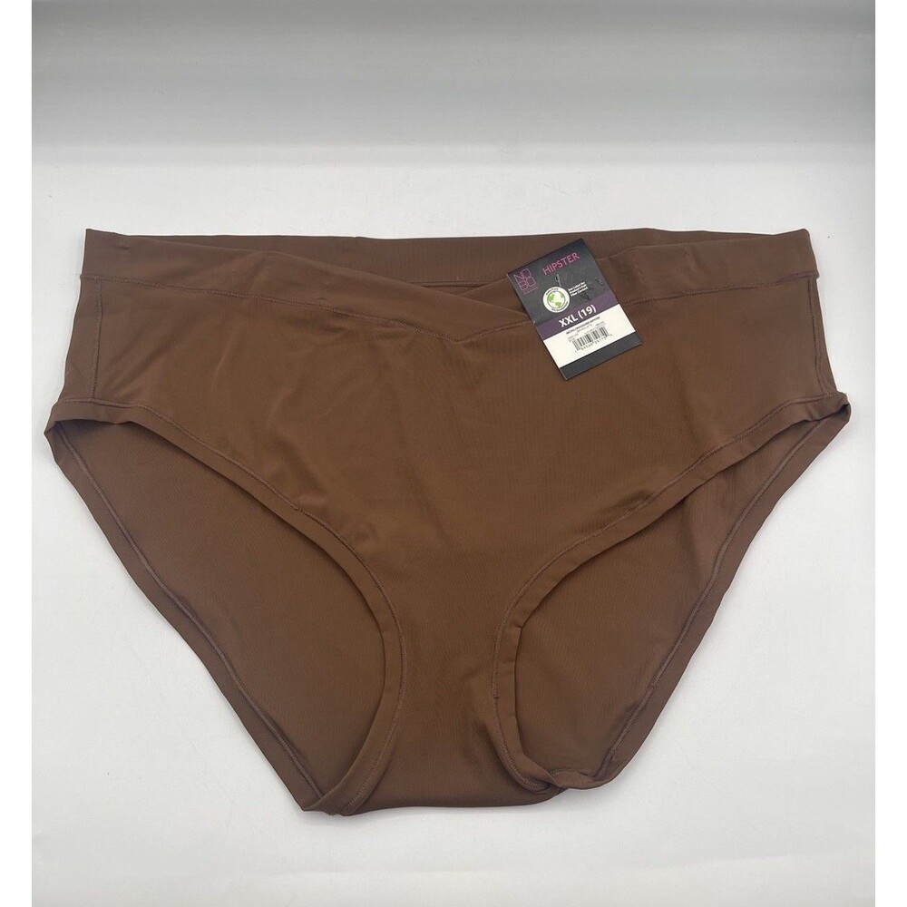 No Boundaries Women's 2XL Nylon Blend Micro Crossover Hipster, Brown Latte NWT